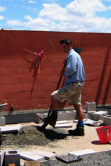 Nick building rubber sandpit